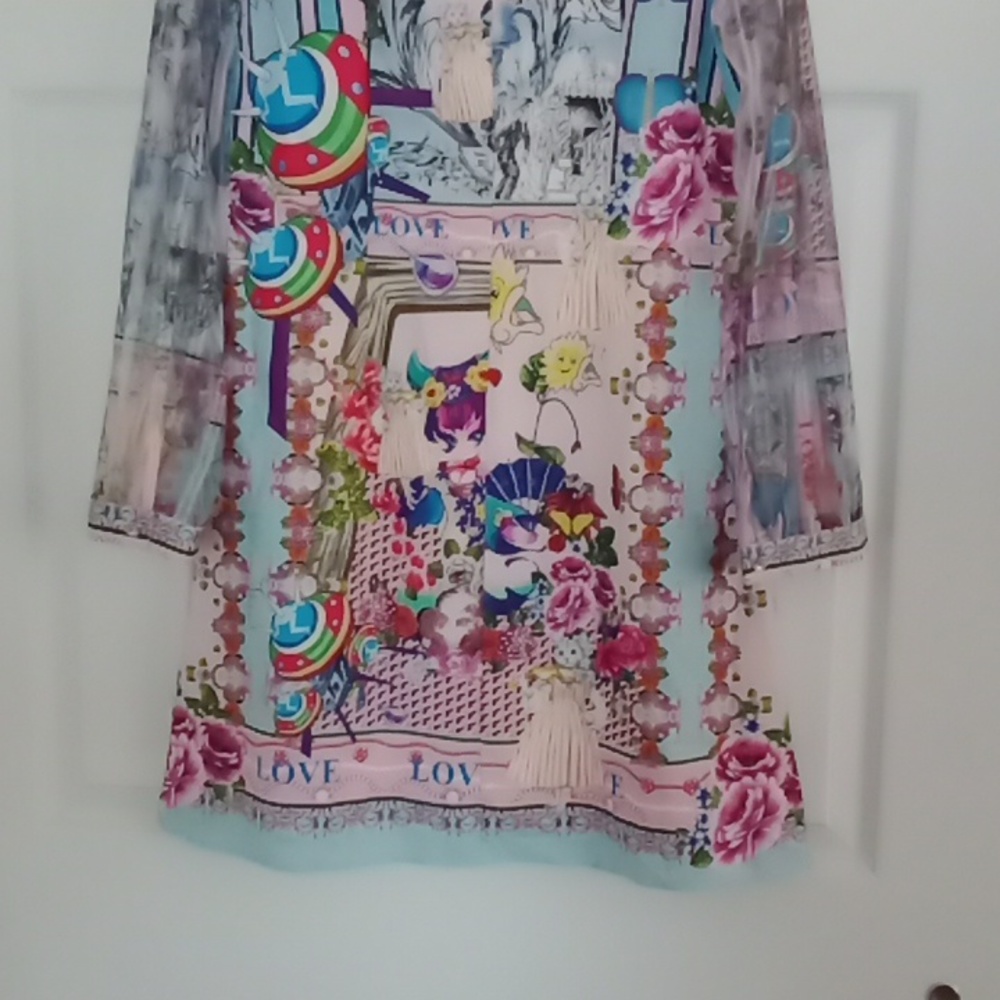 #265NWT French Elegant Temperament High Quality Cartoon Dress. Size: Small - Picture 12 of 15
